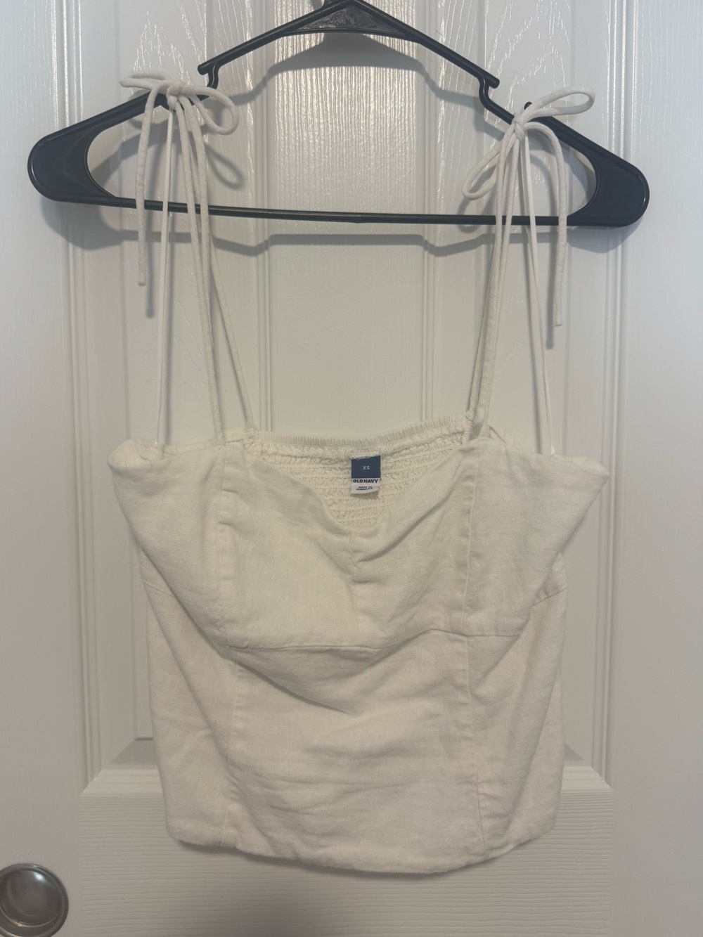 White Tie-Shoulder Top - Old Navy
